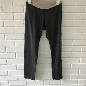 Grey Maternity Leggings w/ over/under belly panel